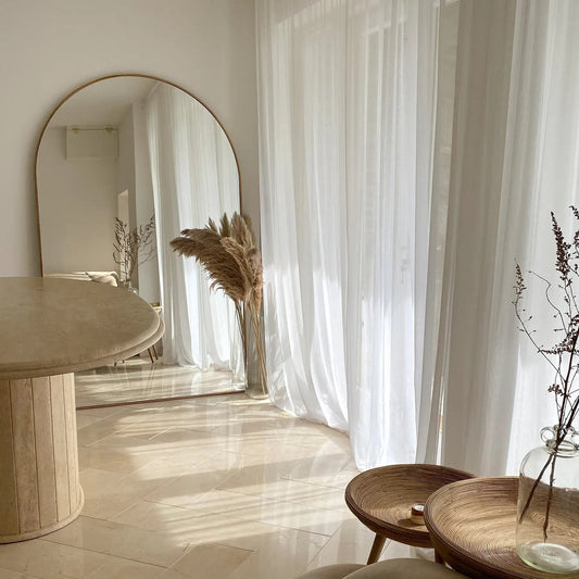 Großer moderner Pinterest-Spiegel mit Goldrahmen (180 x 119 cm) – Sonderangebot