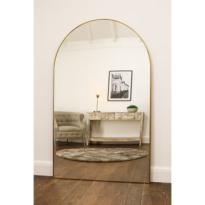 Großer moderner Pinterest-Spiegel mit Goldrahmen (180 x 119 cm) – Sonderangebot